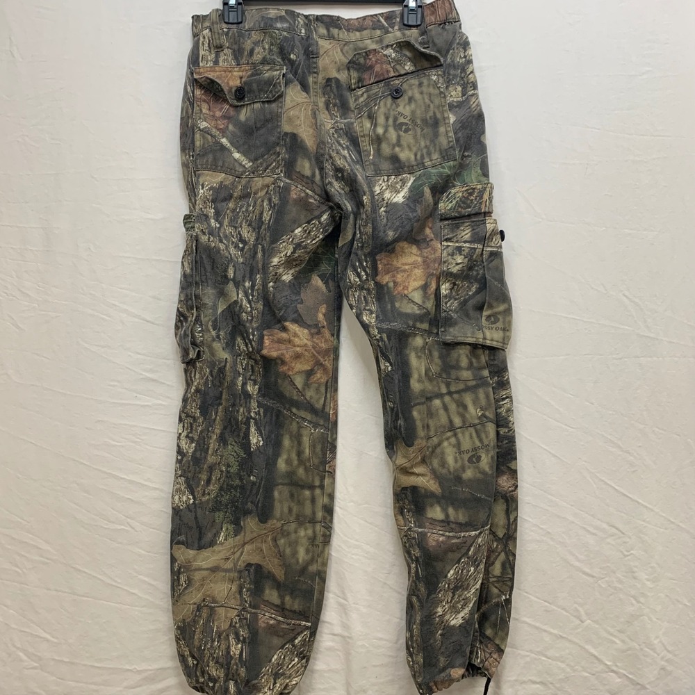 Mossy Oak Break-Up Country Camo Cargo Pants Womens Medium Pink Logo Drawstring - Picture 7 of 8